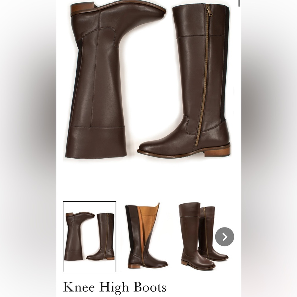 Wills vegan shoes knee high faux leather boots size 9